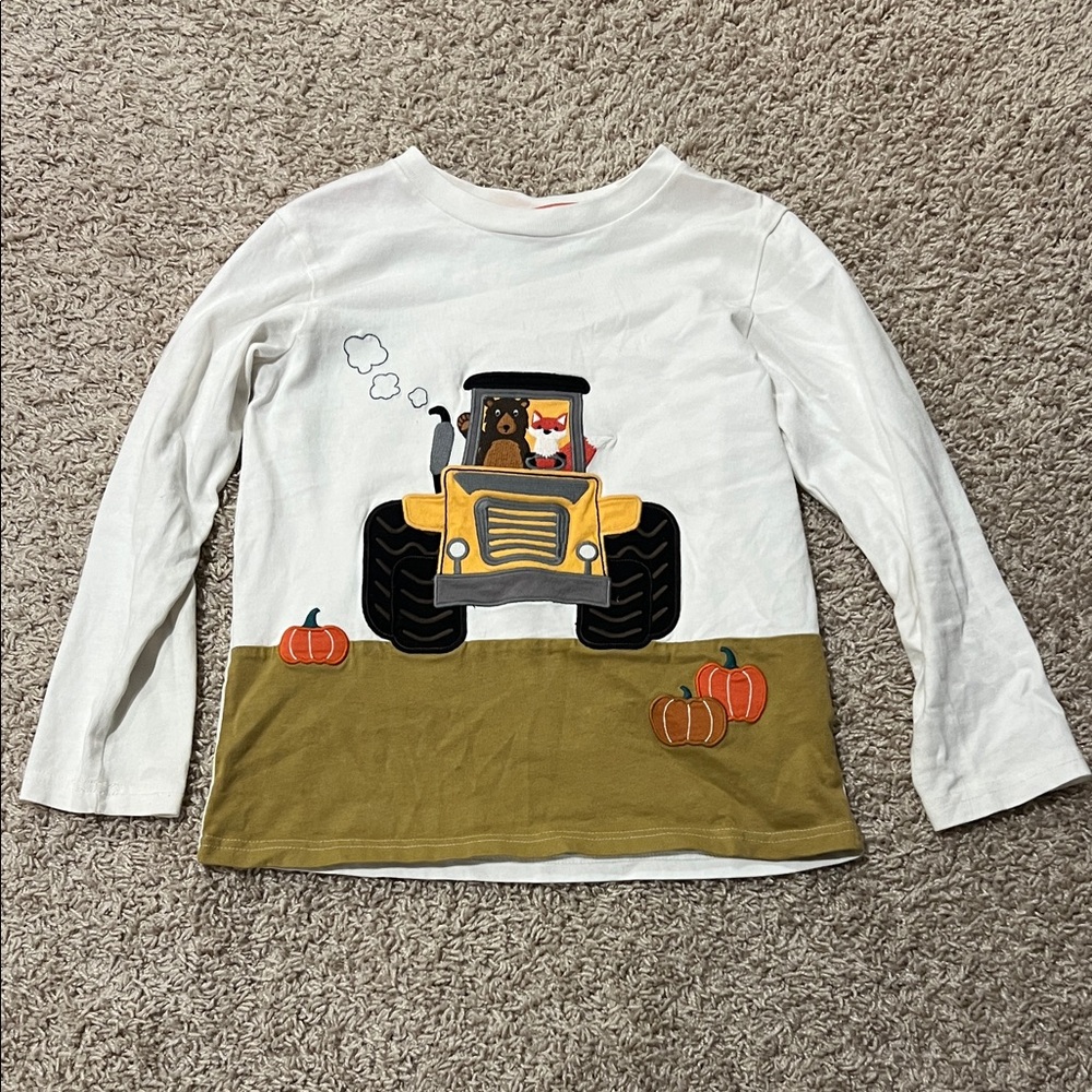 Gymboree Embroidered Tractor Long Sleeve Tee